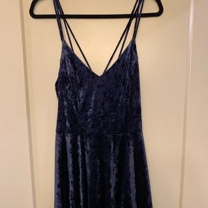 Blue Velvet Dress